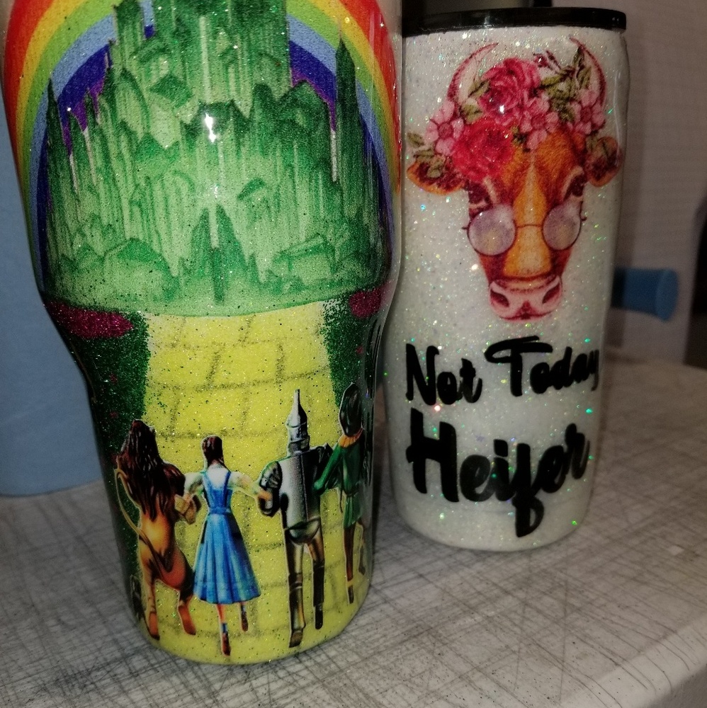 30oz glitter tumbler